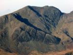 Scafell with diagonal ridge of Cam Spout Crag.
