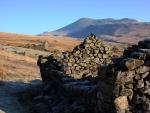 Peat house ruins.