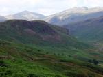 The route I took in the morning through the bracken below Brock Crag.
