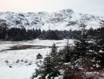 Tarn Crags across Harrop Tarn.