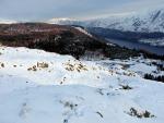 Climbing up to Tarn Crags.