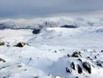 Standing Crag mid picture. From High Saddle.