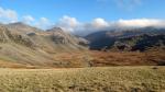 Great Moss. Esk Hause centre skyline.