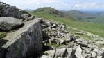 Looking towards Grey Friar with Harter Fell in the distance.